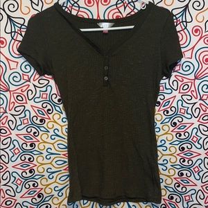 Green shirt with buttons